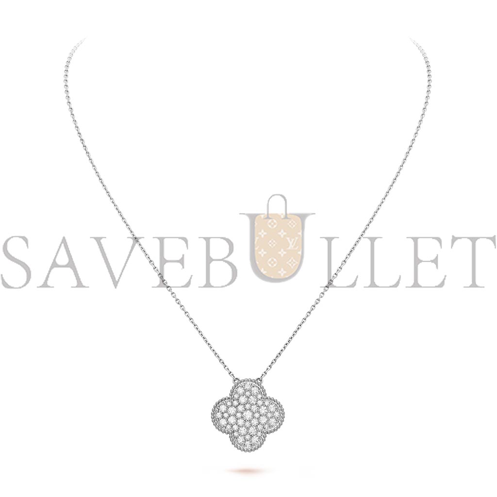 VAN CLEEF ARPELS MAGIC ALHAMBRA PENDANT - WHITE GOLD, DIAMOND  VCARN9MS00